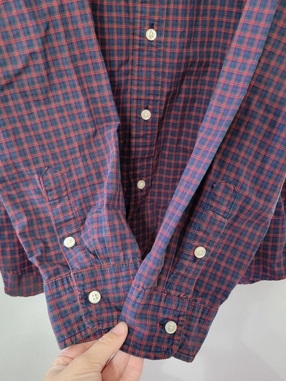 Lot 4 Ralph Lauren Boys Plaid Long Sleeve Button Down Shirts Size XL Red Green